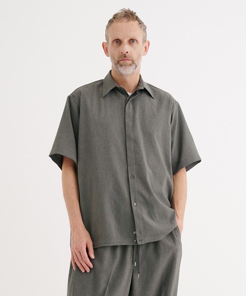 RAINMAKER（レインメーカー）の「【RAINMAKER/レインメーカー】別注 REGULAR COLLAR S/S SHIRT（シャツ/ブラウス・メンズ・ストライプ/ブラック/グレー・4/3）」の17枚目の写真