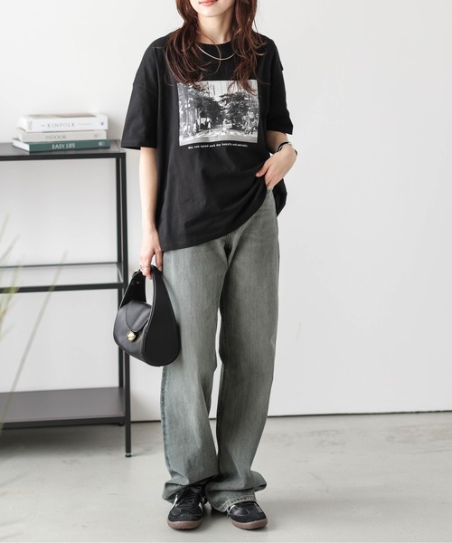 La-gemme(ラジェム)の「フォトプリント Tシャツ(Tシャツ/カットソー・レディース・ホワイト系1/ホワイト系2/ブラック系1/ブラック系2/ホワイト系3/ブラック系3/ブラック系4/ホワイト系4・フリー)」の15枚目の写真