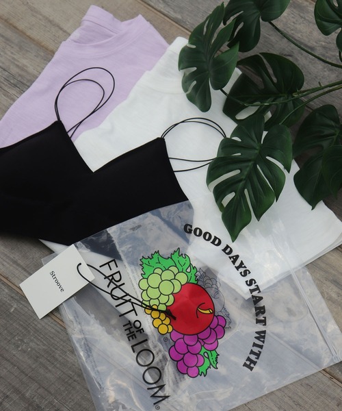 FRUIT OF THE LOOM（フルーツオブザルーム）の「FRUIT OF THE LOOM × Stroove / Bra top & tank top＆T-Shirt 3P / 別注 ブラトップ & タンクトップ & Tシャツ 3セット（タンクトップ・レディース・ホワイト系/ホワイト/ピンク系・FREE）」の22枚目の写真