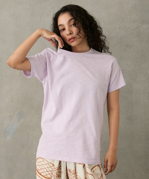 トップス non_rom23 SLY | FRONT LOGO RIB トップス (Tシャツ・カットソー(半袖
