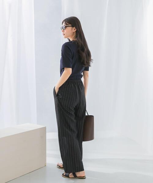 URBAN RESEARCH ROSSO WOMEN（アーバンリサーチ　ロッソ）の「スーピマコットンUネックカットソー（Tシャツ/カットソー・レディース・ホワイト/ピンク/ネイビー・FREE）」の21枚目の写真