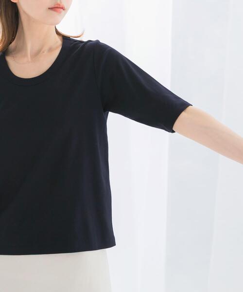 ETHOSENS 新品未使用タグ付 スーピマコットンアシンメトリーTシャツ 2 ETHOSENS 新品未使用タグ付 スーピマコットンアシンメトリーT