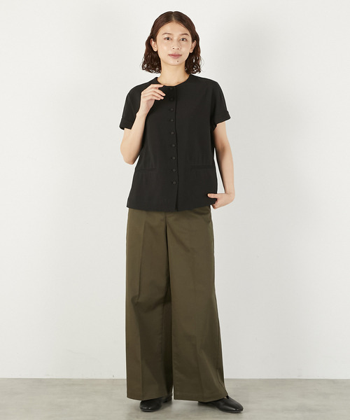LOGEMENT DE CLAIRE（ロジュモンドクレール）の「麻調ジレブラウス（ベスト・レディース・ブラウン/グレイッシュベージュ/ブラック・FREE）」の16枚目の写真