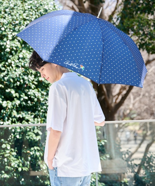 Arnold Palmer(アーノルドパーマー)の「ドット柄 晴雨兼用 シェア 長傘(長傘・レディース・ネイビー/ベージュ・F)」の2枚目の写真