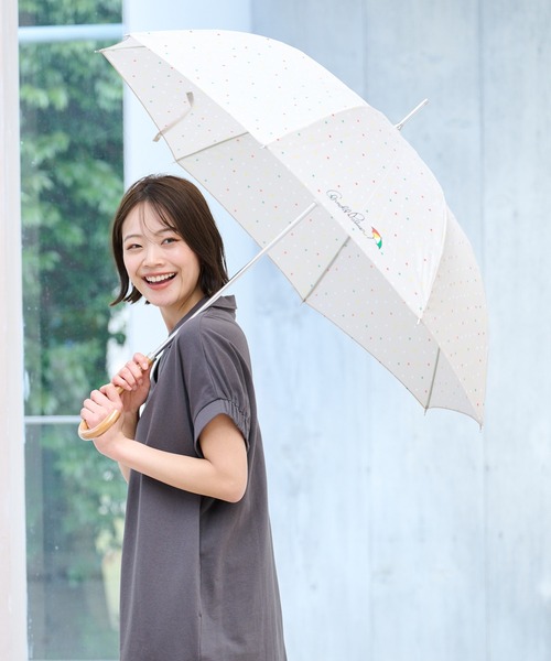 Arnold Palmer(アーノルドパーマー)の「ドット柄 晴雨兼用 シェア 長傘(長傘・レディース・ネイビー/ベージュ・F)」の13枚目の写真
