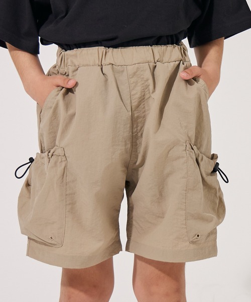 PAIRMANON STREET（ペアマノンストリート）の「【水陸両用】【PAIRMANON STREET】無地 サイドポケット ナイロン ショートパンツ（その他パンツ・キッズ・ブラック/ブルー/ベージュ・140/160/100/130/90/120/110/150）」の2枚目の写真
