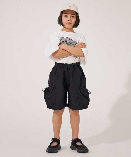 PAIRMANON STREET（ペアマノンストリート）の「【水陸両用】【PAIRMANON STREET】無地 サイドポケット ナイロン ショートパンツ（その他パンツ・キッズ・ブラック/ブルー/ベージュ・140/160/100/130/90/120/110/150）」の10枚目の写真