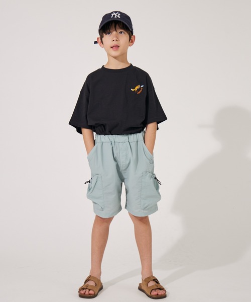 PAIRMANON STREET（ペアマノンストリート）の「【水陸両用】【PAIRMANON STREET】無地 サイドポケット ナイロン ショートパンツ（その他パンツ・キッズ・ブラック/ブルー/ベージュ・140/160/100/130/90/120/110/150）」の19枚目の写真