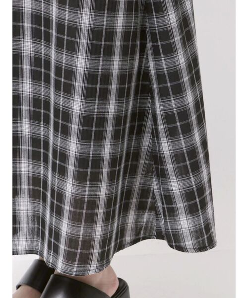 MURUA（ムルーア）の「【WEB限定】チェックフレアスカート（スカート・レディース・ブラック/グレー/グリーン・FREE）」の9枚目の写真