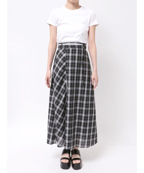 MURUA（ムルーア）の「【WEB限定】チェックフレアスカート（スカート・レディース・ブラック/グレー/グリーン・FREE）」の11枚目の写真