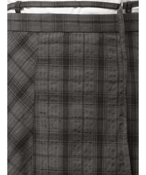 MURUA（ムルーア）の「【WEB限定】チェックフレアスカート（スカート・レディース・ブラック/グレー/グリーン・FREE）」の4枚目の写真