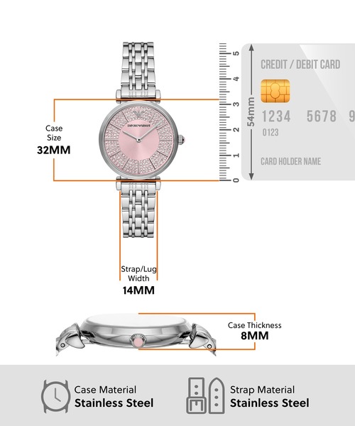 EMPORIO ARMANI(エンポリオアルマーニ)の「エンポリオ・アルマーニ 腕時計 レディース アナログ ステンレス AR11686(アナログ腕時計・レディース・シルバー・FREE)」の6枚目の写真