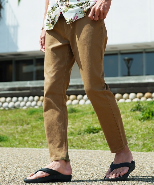 jiggys shop（ジギーズショップ）の「ストレッチ スリム テーパード アンクルパンツ（チノパンツ・メンズ・ライトグレー/ブラック/ホワイト/チャコールグレー/ベージュ/ネイビー/ブラウン/アイボリー/グレー系その他/カーキ・SMALL/MEDIUM/LARGE/X-LARGE）」の8枚目の写真