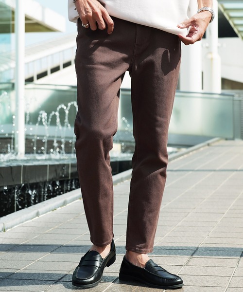 jiggys shop（ジギーズショップ）の「ストレッチ スリム テーパード アンクルパンツ（チノパンツ・メンズ・ライトグレー/ブラック/ホワイト/チャコールグレー/ベージュ/ネイビー/ブラウン/アイボリー/グレー系その他/カーキ・SMALL/MEDIUM/LARGE/X-LARGE）」の7枚目の写真