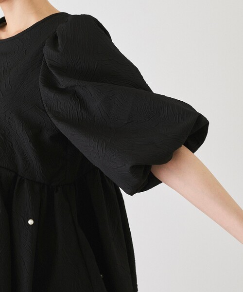 Jayro（ジャイロ）の「パール装飾ペプラムブラウス（シャツ/ブラウス・レディース・ホワイト系その他/ブラック・M）」の11枚目の写真