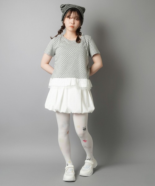 SPINNS（スピンズ）の「シアータイツ/ミニアニマル/ウィッシュコア（タイツ/ストッキング・レディース・ホワイト・ONESIZE）」の14枚目の写真