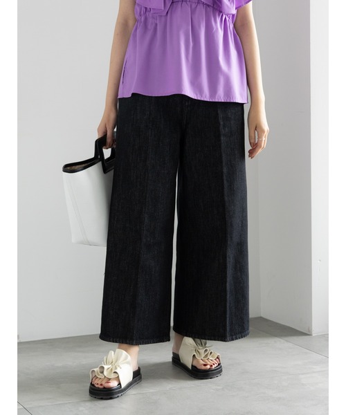 Te chichi（テチチ）の「ハイウエストワイドフレアデニム（デニムパンツ・レディース・ブラック/インディゴブルー・マルチサイズ）」の13枚目の写真