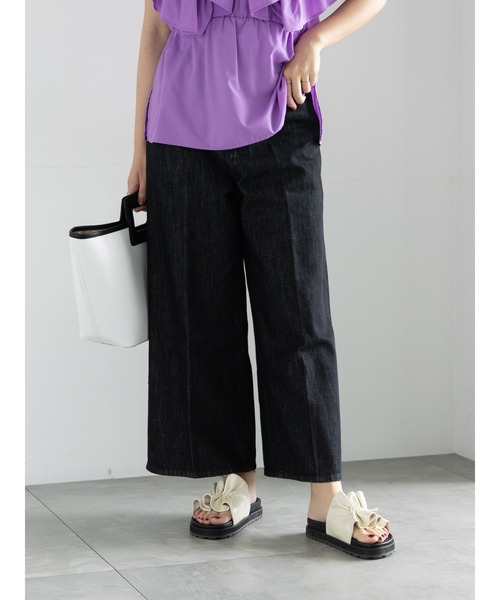 Te chichi（テチチ）の「ハイウエストワイドフレアデニム（デニムパンツ・レディース・ブラック/インディゴブルー・マルチサイズ）」の14枚目の写真