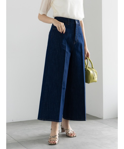 Te chichi（テチチ）の「ハイウエストワイドフレアデニム（デニムパンツ・レディース・ブラック/インディゴブルー・マルチサイズ）」の5枚目の写真