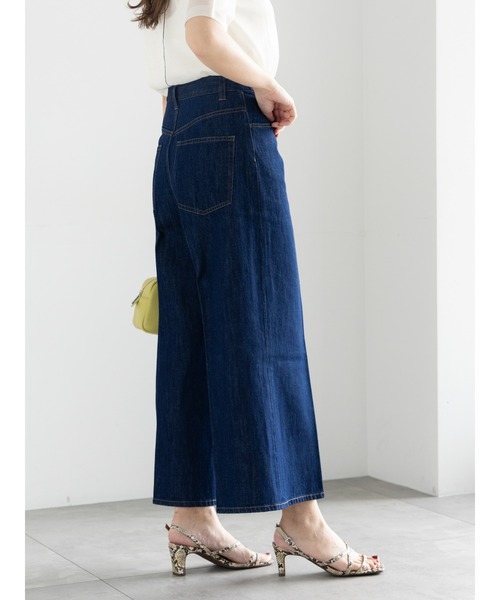 Te chichi（テチチ）の「ハイウエストワイドフレアデニム（デニムパンツ・レディース・ブラック/インディゴブルー・マルチサイズ）」の6枚目の写真