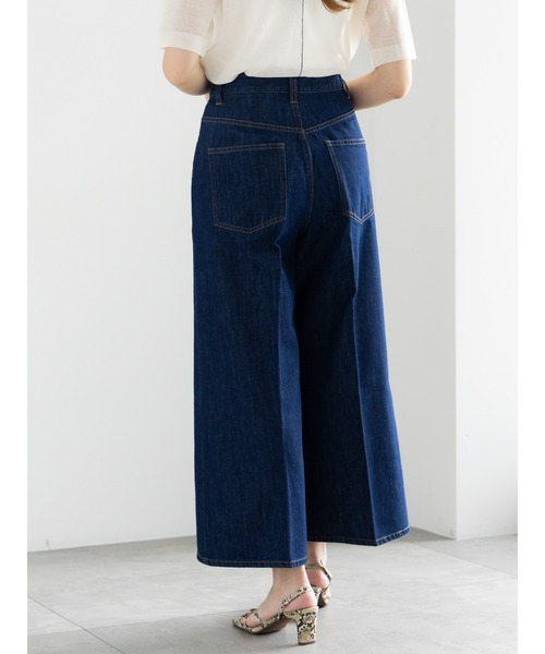 Te chichi（テチチ）の「ハイウエストワイドフレアデニム（デニムパンツ・レディース・ブラック/インディゴブルー・マルチサイズ）」の7枚目の写真