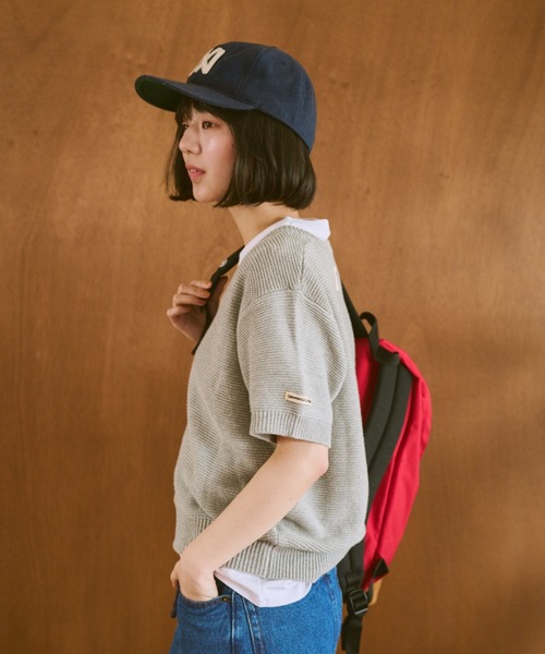 common gull products.(コモンガルプロダクツ)の「嗜む半袖ニット(ニット/セーター・レディース・レッド/杢グレー/イエロー・SMALL/MEDIUM/LARGE)」の11枚目の写真