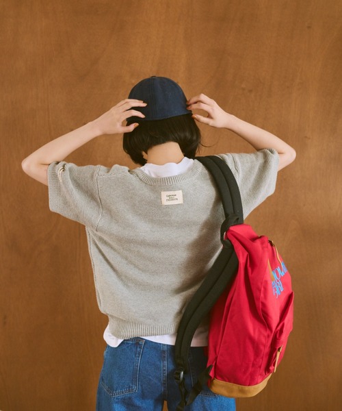 common gull products.(コモンガルプロダクツ)の「嗜む半袖ニット(ニット/セーター・レディース・レッド/杢グレー/イエロー・SMALL/MEDIUM/LARGE)」の12枚目の写真