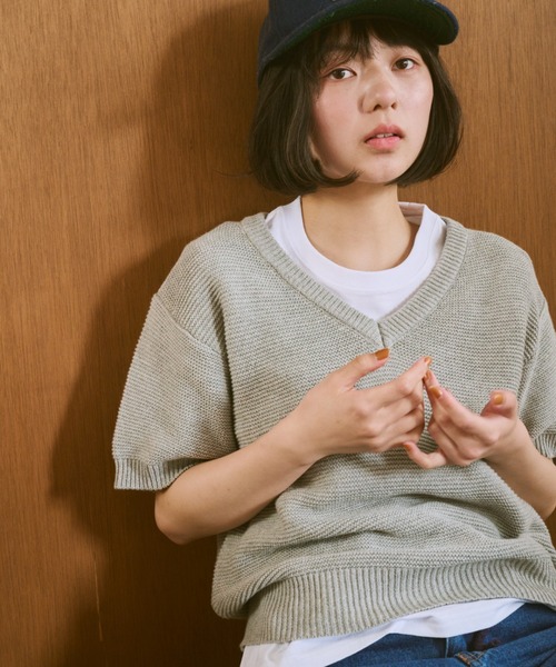嗜む半袖ニット（ニット/セーター）｜common gull products