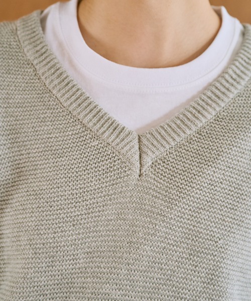 common gull products.(コモンガルプロダクツ)の「嗜む半袖ニット(ニット/セーター・レディース・レッド/杢グレー/イエロー・SMALL/MEDIUM/LARGE)」の16枚目の写真