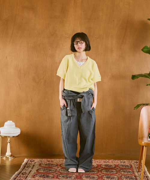 common gull products.(コモンガルプロダクツ)の「嗜む半袖ニット(ニット/セーター・レディース・レッド/杢グレー/イエロー・SMALL/MEDIUM/LARGE)」の22枚目の写真