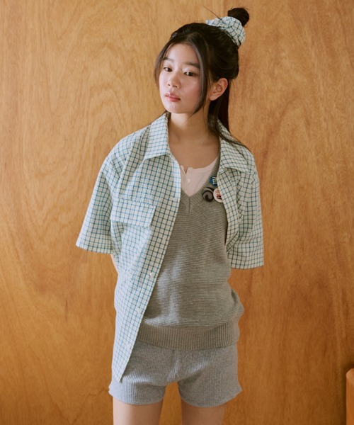 common gull products.(コモンガルプロダクツ)の「嗜む半袖ニット(ニット/セーター・レディース・レッド/杢グレー/イエロー・SMALL/MEDIUM/LARGE)」の19枚目の写真