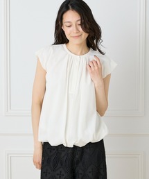 アセテートオーガンジー バルーンブラウス