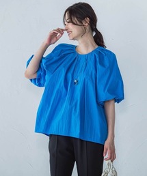 【一部店舗限定販売】ワッシャーボリュームスリーブブラウス≪手洗い可能≫