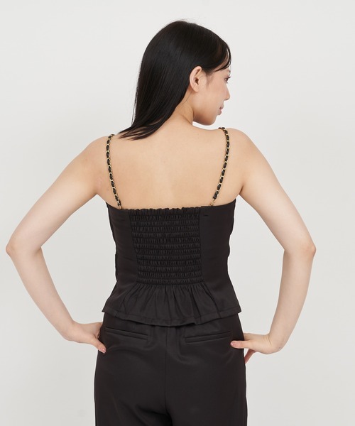 ROYAL PARTY（ロイヤルパーティー）の「チェーンストラップアシメタックビスチェ（その他トップス・レディース・パープル/ブラック/オフホワイト・FREE）」の20枚目の写真