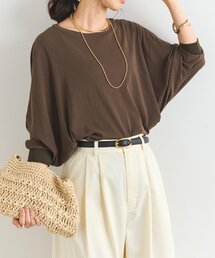 un dix cors | 《シンプルながらも着映え》コットンドライタッチドルマンプルオーバー(Tシャツ/カットソー)