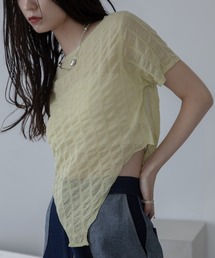 VACANCY（ヴァカンシー）の「フクレストライプシアートップス（Tシャツ/カットソー）」