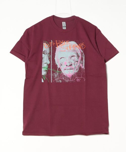 MUSIC TEE(ミュージックティー)の「BUTTHOLE SURFERS - “PSYCHIC POWERLESS”(Tシャツ/カットソー・メンズ・バーガンディー/ブラック・XX-LARGE/MEDIUM/LARGE/X-LARGE)」の1枚目の写真