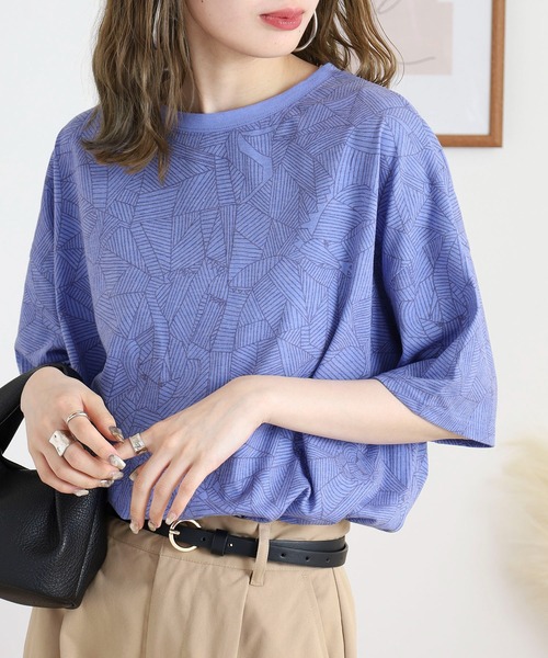 BARNDOOR(バーンドア)の「20天竺ドルマン前Pt半袖Tシャツ(Tシャツ/カットソー・レディース・チャコール/ブルー系1/ホワイト/ブルー系2/ブラック系2/ホワイト系1・FREE)」の19枚目の写真