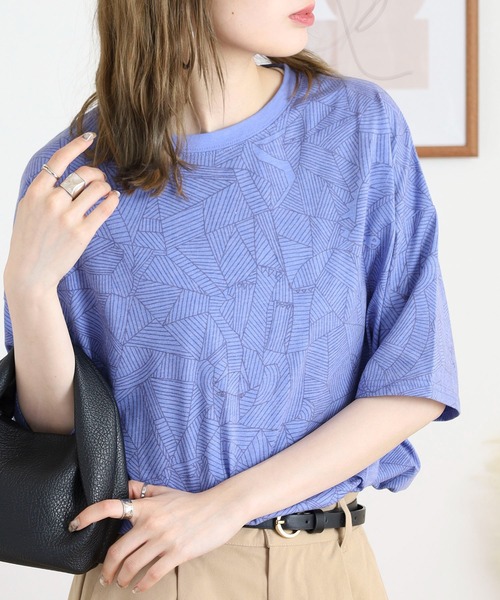 BARNDOOR(バーンドア)の「20天竺ドルマン前Pt半袖Tシャツ(Tシャツ/カットソー・レディース・チャコール/ブルー系1/ホワイト/ブルー系2/ブラック系2/ホワイト系1・FREE)」の20枚目の写真