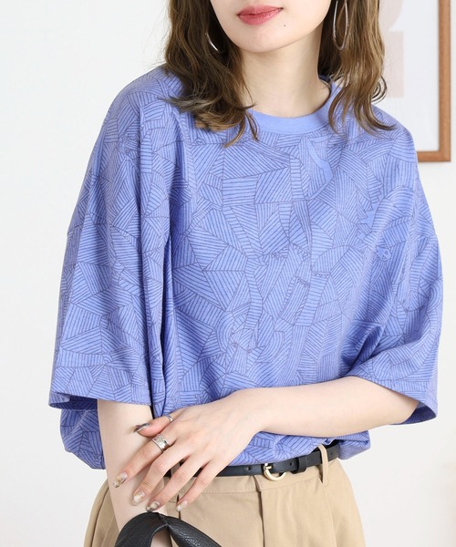 BARNDOOR(バーンドア)の「20天竺ドルマン前Pt半袖Tシャツ(Tシャツ/カットソー・レディース・チャコール/ブルー系1/ホワイト/ブルー系2/ブラック系2/ホワイト系1・FREE)」の21枚目の写真