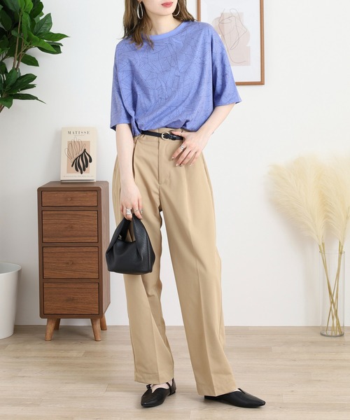 BARNDOOR(バーンドア)の「20天竺ドルマン前Pt半袖Tシャツ(Tシャツ/カットソー・レディース・チャコール/ブルー系1/ホワイト/ブルー系2/ブラック系2/ホワイト系1・FREE)」の22枚目の写真