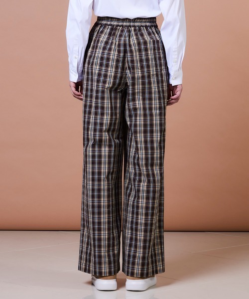 DOUBLE STANDARD CLOTHING（ダブルスタンダードクロージング）の「ハイカウントコットン チェックワイドパンツ（その他パンツ・レディース・チェック・38/36）」の5枚目の写真