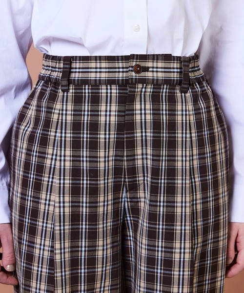 DOUBLE STANDARD CLOTHING（ダブルスタンダードクロージング）の「ハイカウントコットン チェックワイドパンツ（その他パンツ・レディース・チェック・38/36）」の6枚目の写真