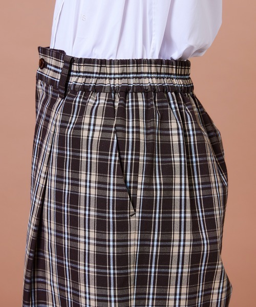 DOUBLE STANDARD CLOTHING（ダブルスタンダードクロージング）の「ハイカウントコットン チェックワイドパンツ（その他パンツ・レディース・チェック・38/36）」の9枚目の写真