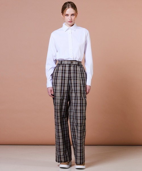 DOUBLE STANDARD CLOTHING（ダブルスタンダードクロージング）の「ハイカウントコットン チェックワイドパンツ（その他パンツ・レディース・チェック・38/36）」の14枚目の写真