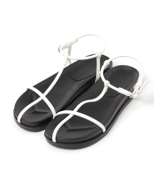 A part by(アパートバイ)の「ストラップボリュームサンダル(サンダル・レディース・ブラック/オフホワイト・MEDIUM/LARGE)」の3枚目の写真