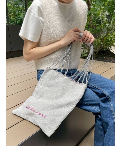 BAYFLOW（ベイフロー）の「【ASANTE SANA】ハンモックトートラメ（トートバッグ・レディース・ゴールド/シルバー・0）」の2枚目の写真