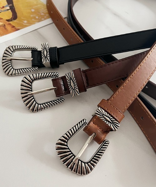 Bling Leads（ブリングリーズ）の「Z)【BLINGLEADS】ZK-27 PUﾚｻﾞｰｳｴｽﾀﾝﾍﾞﾙﾄ（ベルト・メンズ・ブラック・FREE）」の4枚目の写真