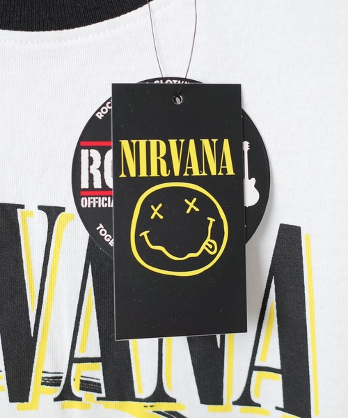 ROCK-OFF(ロックオフ)の「【ROCK-OFF】NIRVANA HAPPY FACE RINGER T-SHIRTS(Tシャツ/カットソー・メンズ・ブラック/ホワイト・X-LARGE/LARGE/MEDIUM)」の10枚目の写真