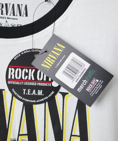 ROCK-OFF(ロックオフ)の「【ROCK-OFF】NIRVANA HAPPY FACE RINGER T-SHIRTS(Tシャツ/カットソー・メンズ・ブラック/ホワイト・X-LARGE/LARGE/MEDIUM)」の11枚目の写真